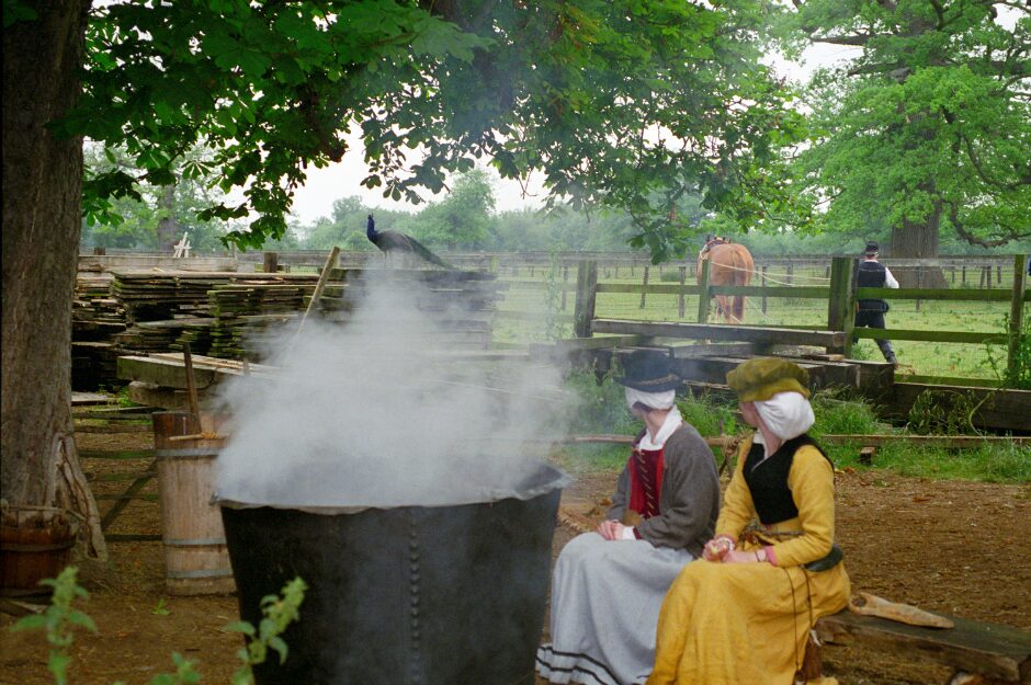 Historical recreational event at Kentwell Hall in Suffolk